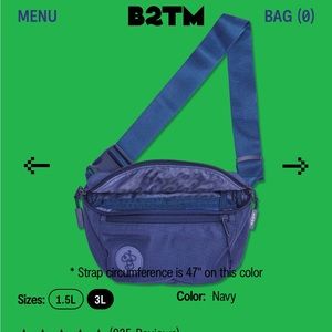 Brand new Baboon to the Moon navy 3 L fanny pack.